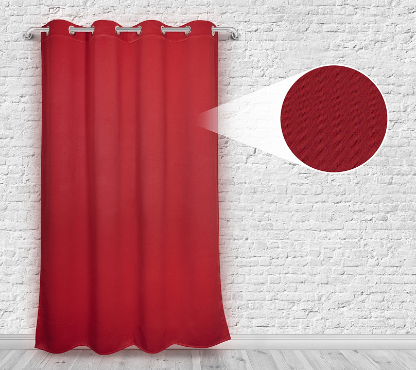 Шторы Премиум терракотовые на люверсах. Фото 4