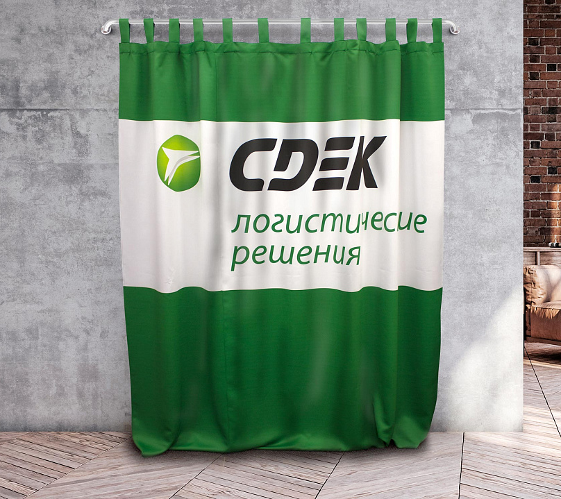 Шторы Премиум с логотипом на петлях без липучек. Фото 15