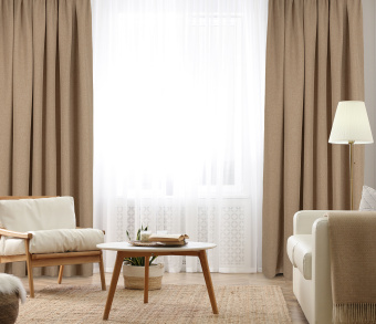 Штора Димаут Рогожка с креплением Кулиса с гребешком v05. Фото 2