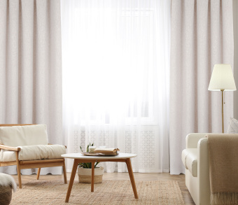 Штора Димаут Рогожка с креплением Люверсы v01. Фото 2