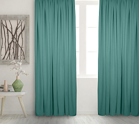 Штора Велюр матовый с креплением Шторная тесьма v14