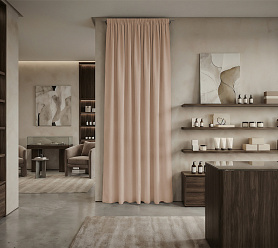 Штора Микровелюр v07 с креплением Шторная тесьма