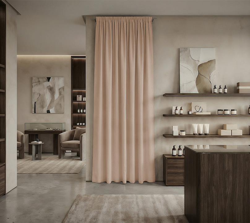 Штора Микровелюр v07 с креплением Шторная тесьма. Фото 1