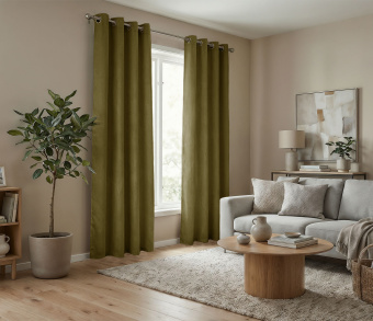 Штора Микровелюр v24 с креплением Люверсы. Фото 2