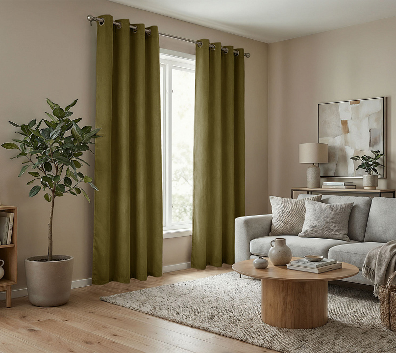 Штора Микровелюр v24 с креплением Люверсы. Фото 2