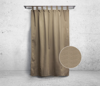 Шторы Стандарт бежевые на петлях без липучек. Фото 3