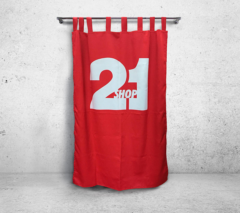 Шторы Премиум с логотипом на петлях на липучках. Фото 2