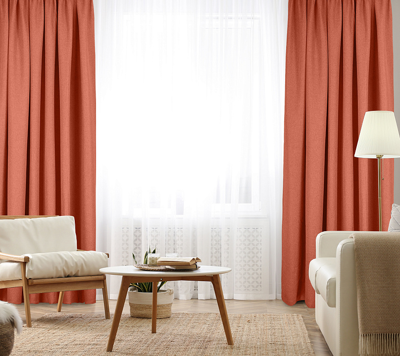 Штора Димаут Рогожка с креплением Кулиса v22. Фото 2