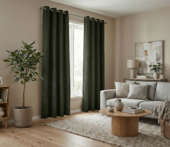 Штора Микровелюр v25 с креплением Люверсы. Фото 2