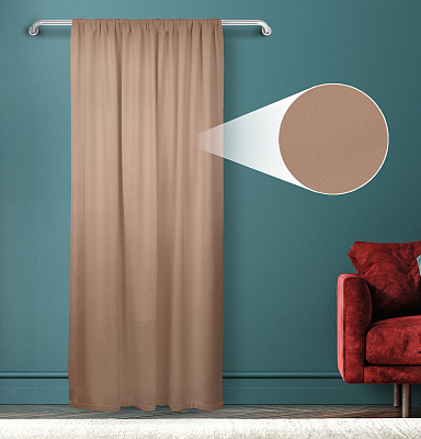 Штора Велюр матовый с креплением Кулиса v05