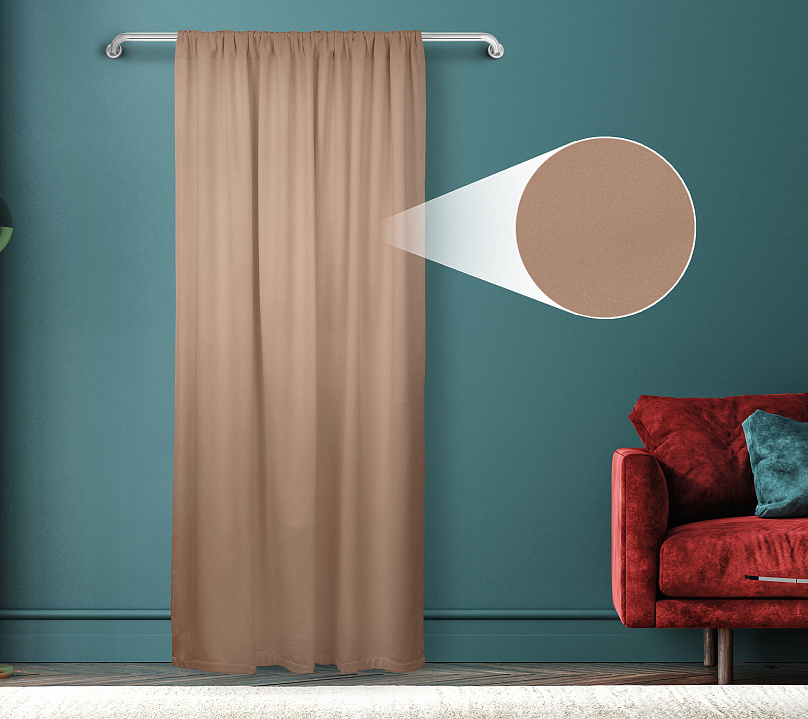 Штора Велюр матовый с креплением Кулиса v05. Фото 1