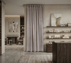 Штора Микровелюр v18 с креплением Петли