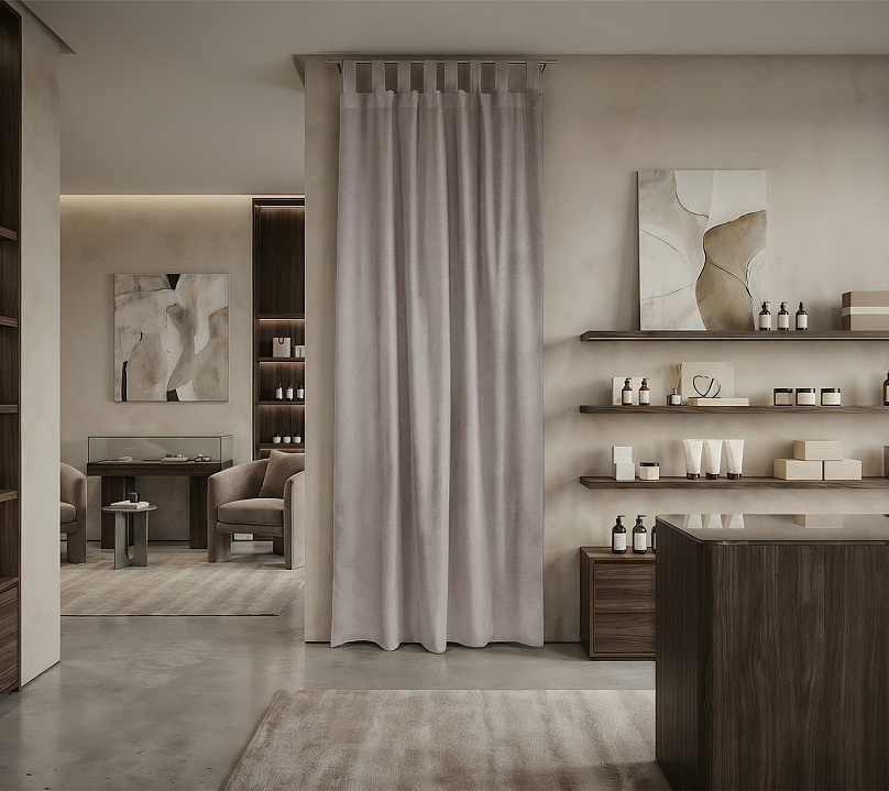 Штора Микровелюр v18 с креплением Петли. Фото 1