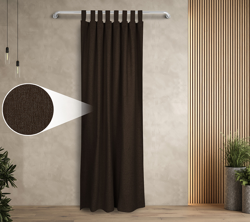 Штора Димаут Рогожка с креплением Петли с липучкой v27. Фото 1