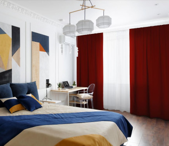 Шторы Эконом бордовые на кулиске. Фото 3