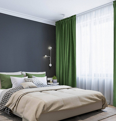 Канвас однотонные v34 с креплением Кулиска с гребешком