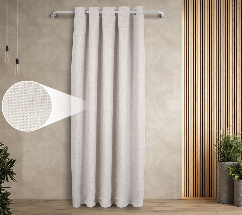 Штора Димаут Рогожка с креплением Люверсы v01. Фото 1